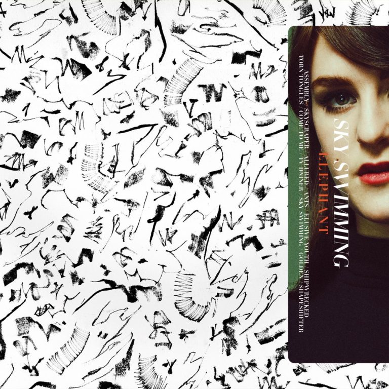 Abstraktes Muster mit einem Teil eines Gesichts und Albumtitel auf dem Cover.