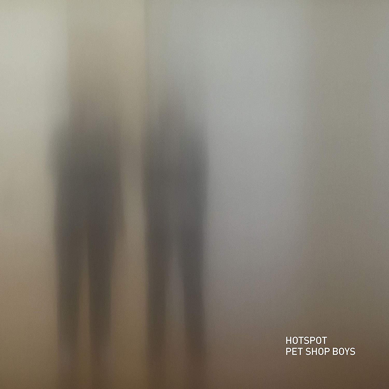 Zwei unscharfe, schemenhafte Figuren auf grauem Hintergrund mit Albumtitel in der Ecke.