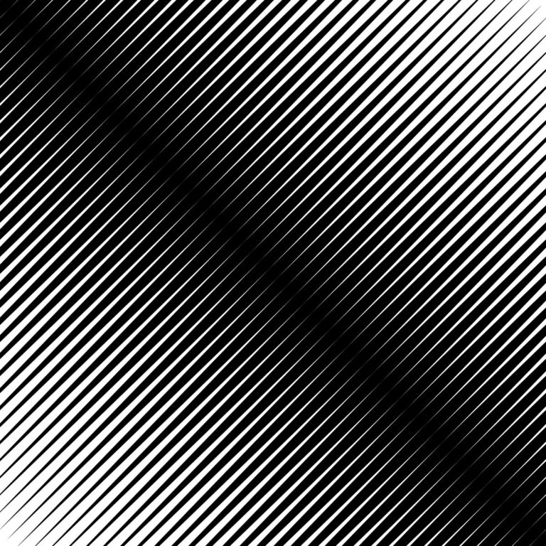 Schwarz-weißes Coverbild mit diagonalen Streifenmuster.