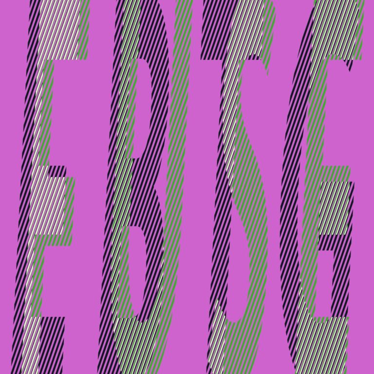 Typografisch gestaltetes Cover des Albums „Fuse“ von Everything But The Girl in violett, grün und schwarz, mit abstrakt überlagerter Schrift.