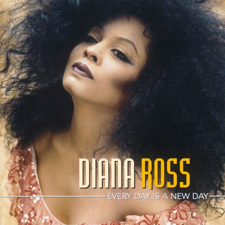 Porträt von Diana Ross mit voluminösem Haar und elegantem Kleid auf dem Albumcover.