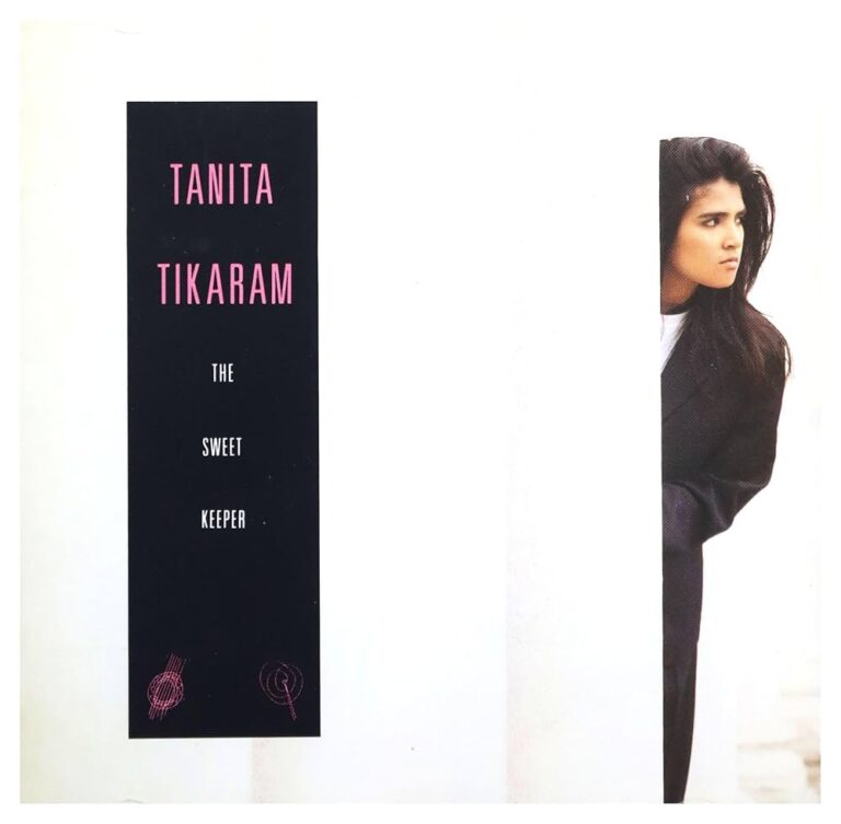 Cover von Tanita Tikarams Album The Sweet Keeper mit minimalistischer Gestaltung und künstlerischem Ausdruck.