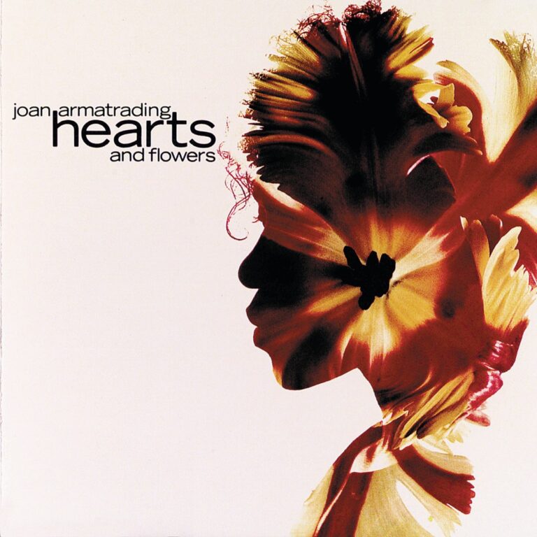 Albumcover von Joan Armatrading mit floralen Motiven und Silhouette einer Frau.