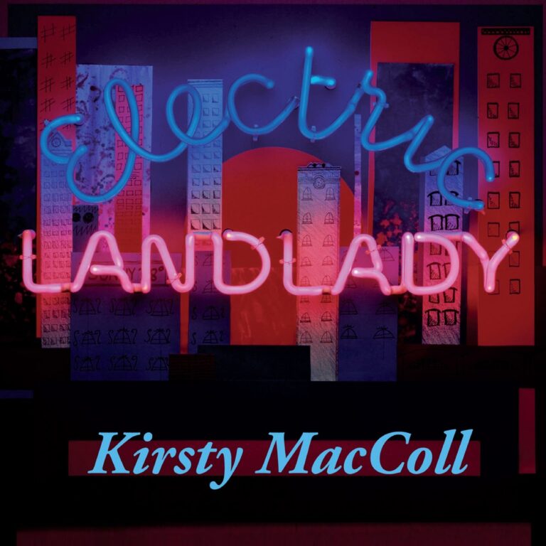 Cover des Albums Electric Landlady mit Neon-Schriftzug und Stadtbild im Hintergrund.