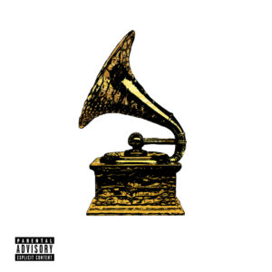Das Albumcover zeigt einen goldfarbenen Grammophon-Player auf weißem Hintergrund – ein minimalistisches, aber kraftvolles Symbol für Musikgeschichte und Stil.