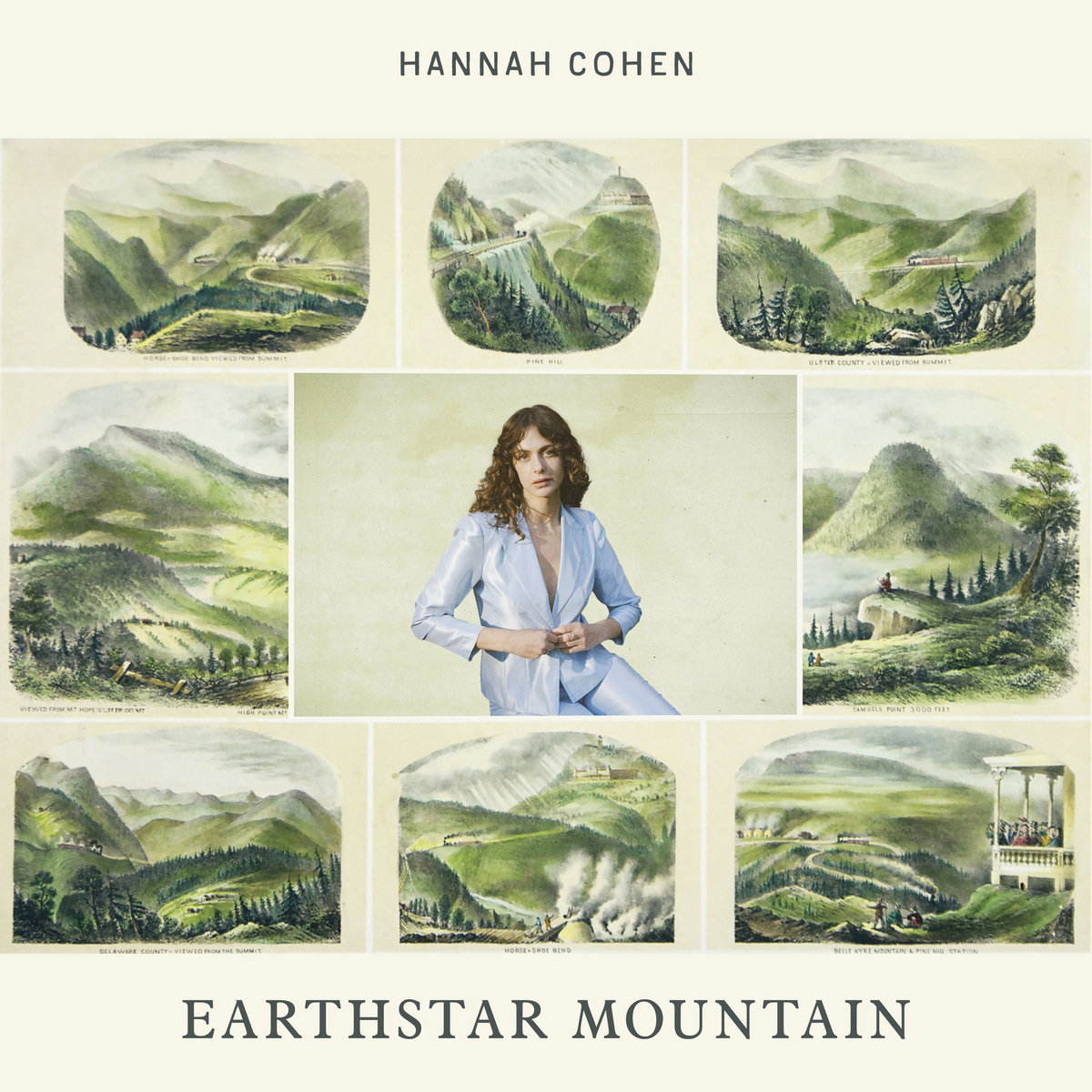 Cover von Hannah Cohens Album „Earthstar Mountain“ – ein verträumtes Klangporträt von Heimat, Verlust und den Catskill Mountains.