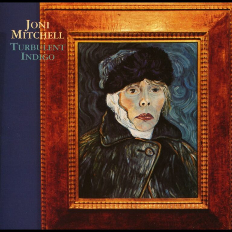 Gemälde einer Person in Van-Gogh-Stil mit dunkler Kleidung und Mütze, umrahmt von einem Holzrahmen.