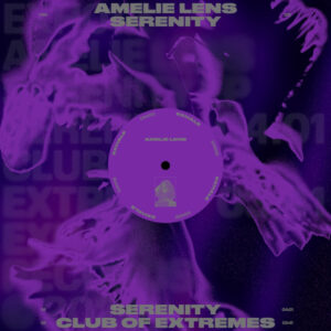 Plattencover von Amelie Lens – Serenity / Club of Extremes in lila-violettem Design mit psychedelischen Mustern