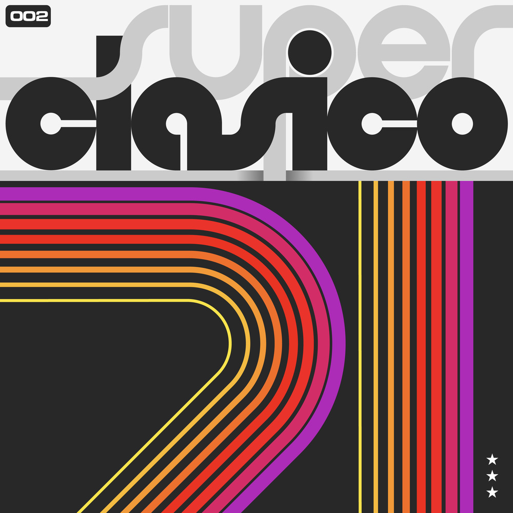Cover von „Superclásico, Vol. 2“ mit Ariel Zetinas „Drag Queen Interior Design Challenge“, gestaltet von All Purpose Studio, ein Statement in klaren Linien und leuchtenden Farben.